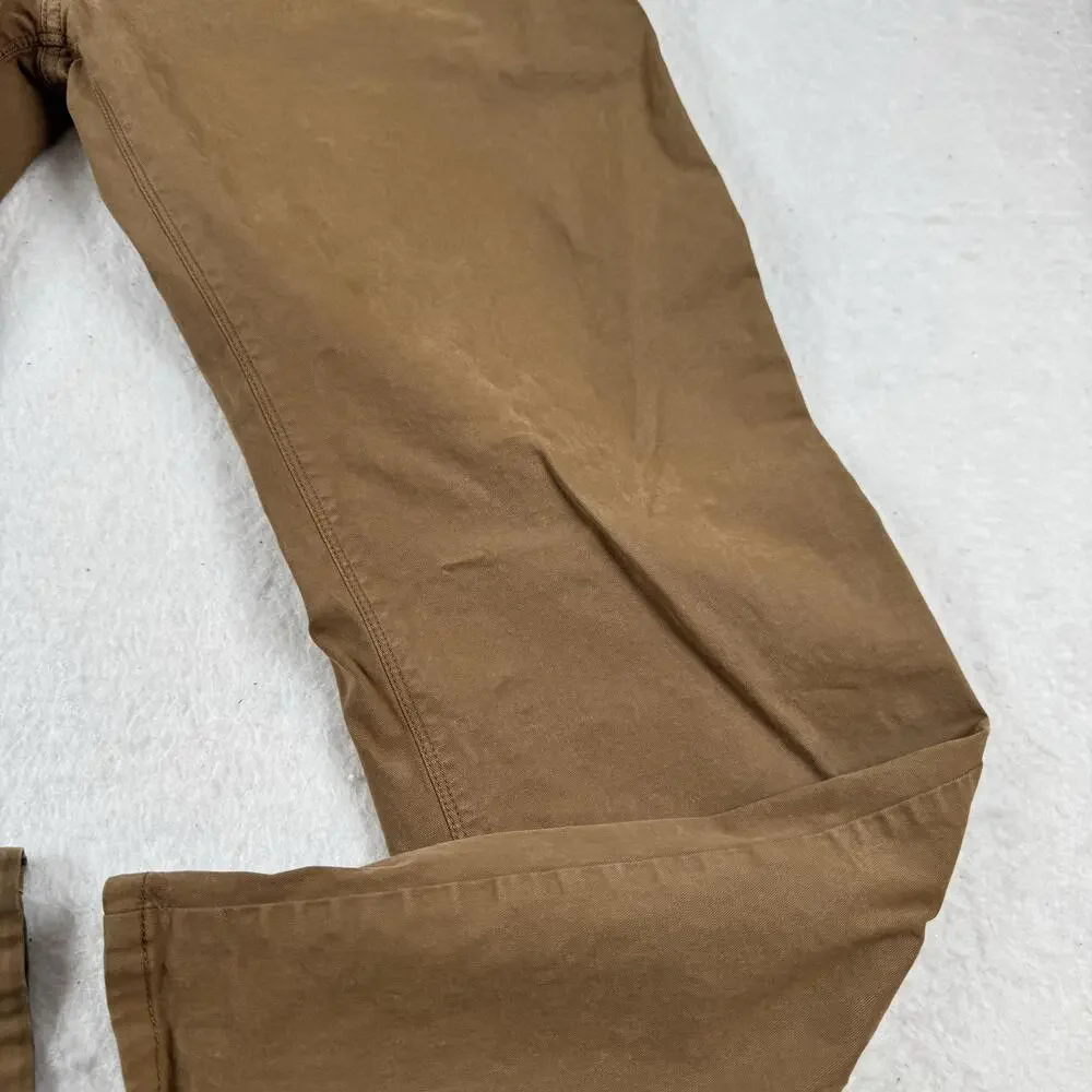 Orvis Jeans Mens Size 38x30 Brown Five Pocket Straight Leg Stretch Denim Casual
